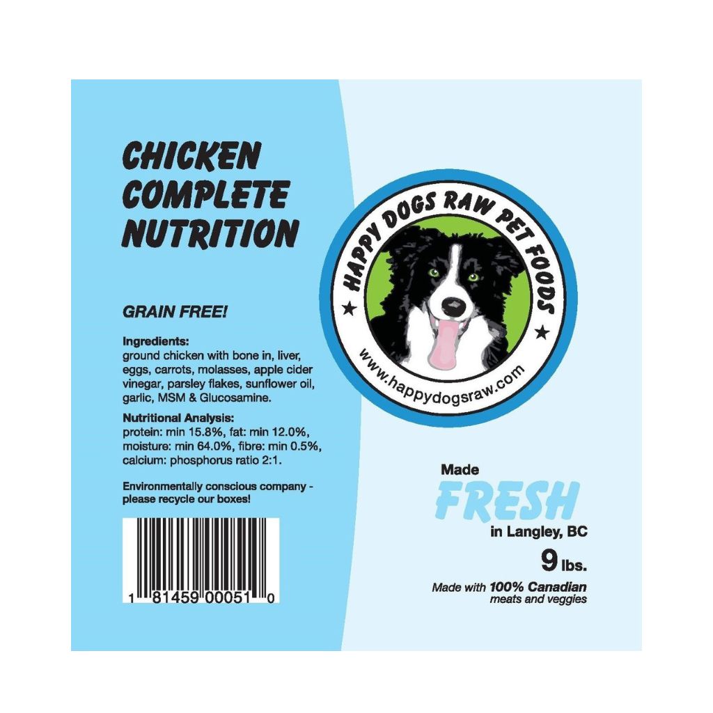 Buy Happy Dogs Chicken Complete Naturally Urban Pet Store To Your Door