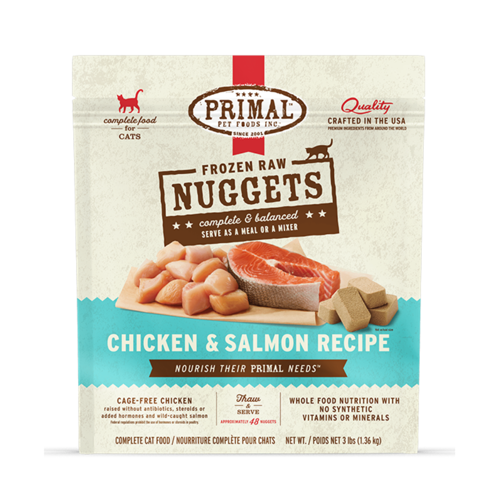 Primal Cat Raw Chicken/Salmon Nuggets 3 lb