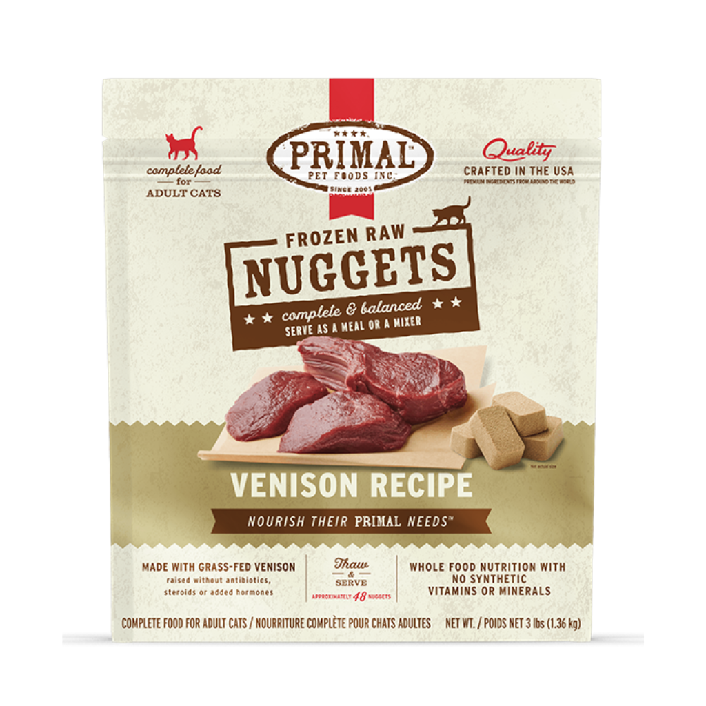 Primal Cat Raw Venison Nuggets 3 lb