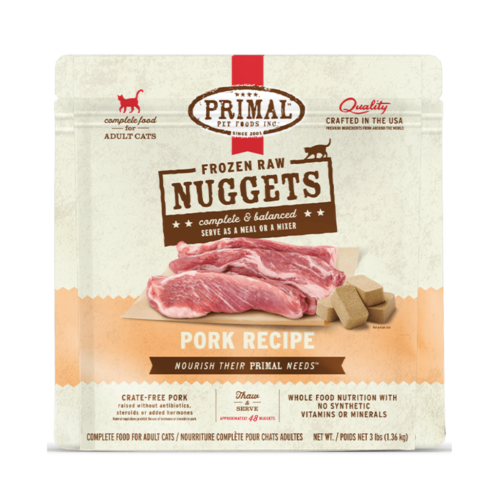 Primal Cat Raw Pork Nuggets 3LB