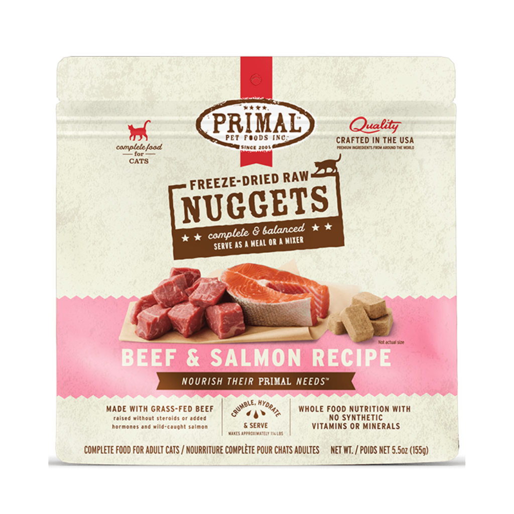 Primal Cat Freeze-Dried Beef & Salmon Nuggets