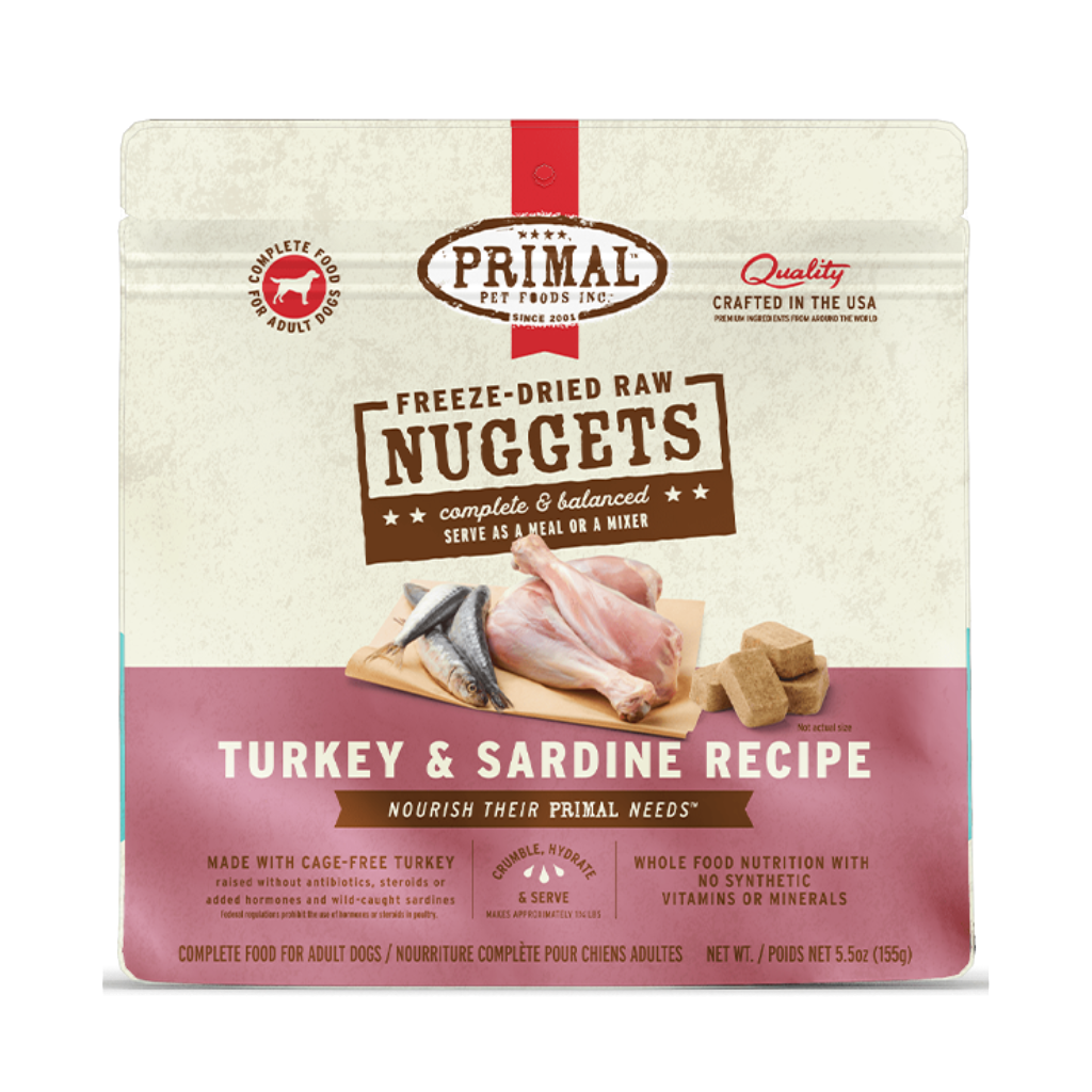 Primal Dog Freeze-Dried Turkey & Sardine Nuggets