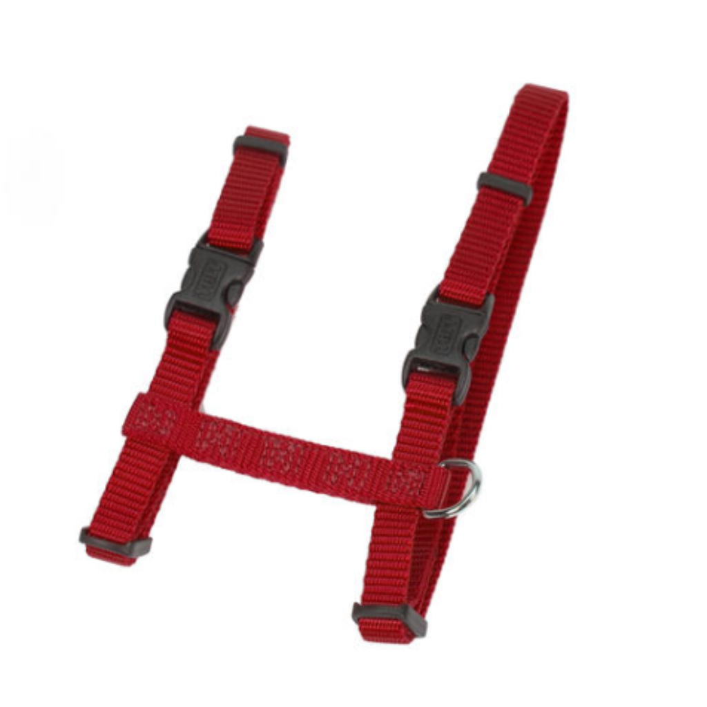 Figure H Adj Nylon Cat Harness Red