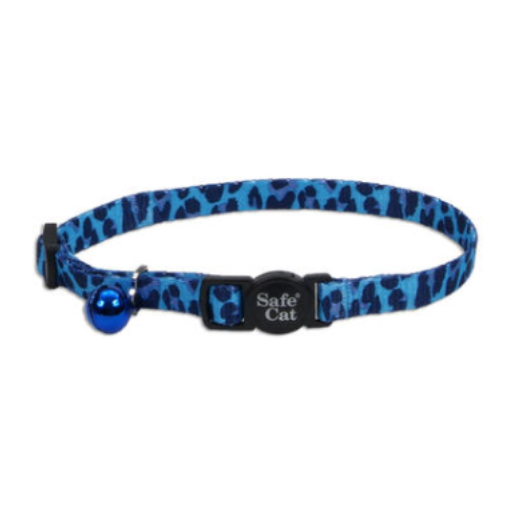 Fashion Breakaway Collar Blue Leopard