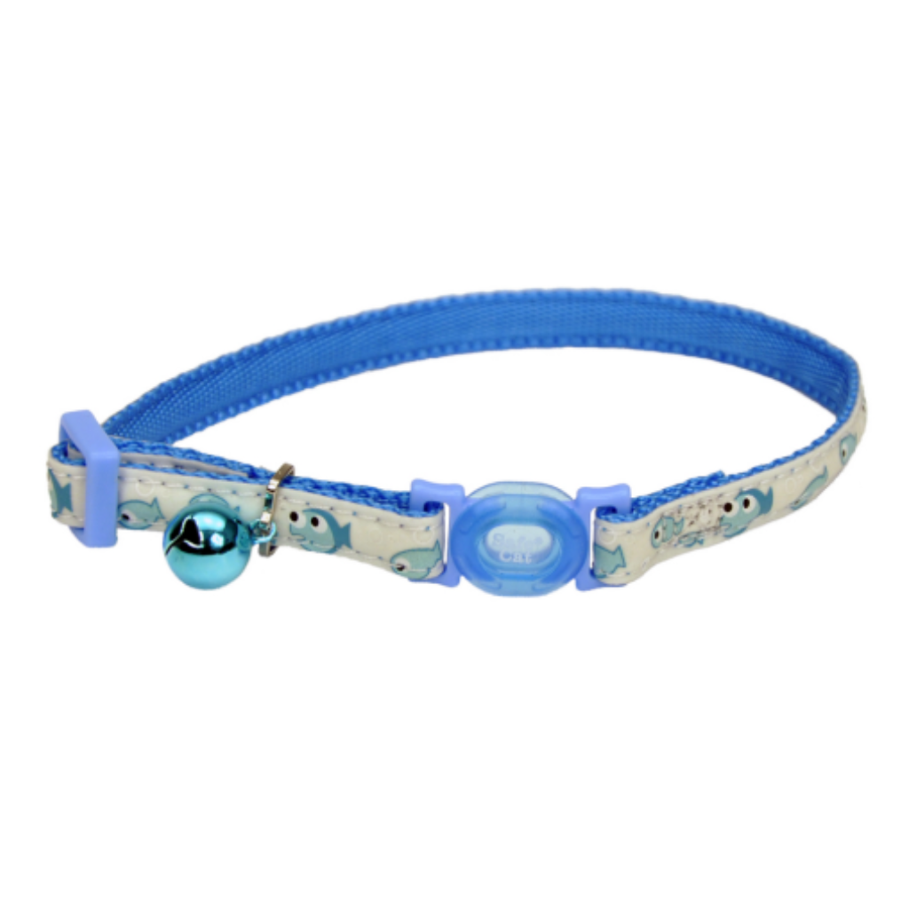 Glow in the Dark Breakaway Collar Blue Fish