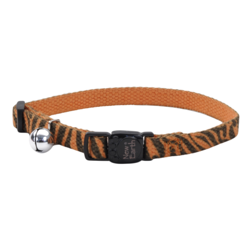 New Earth Soy Breakaway Collar Orange & Stripe