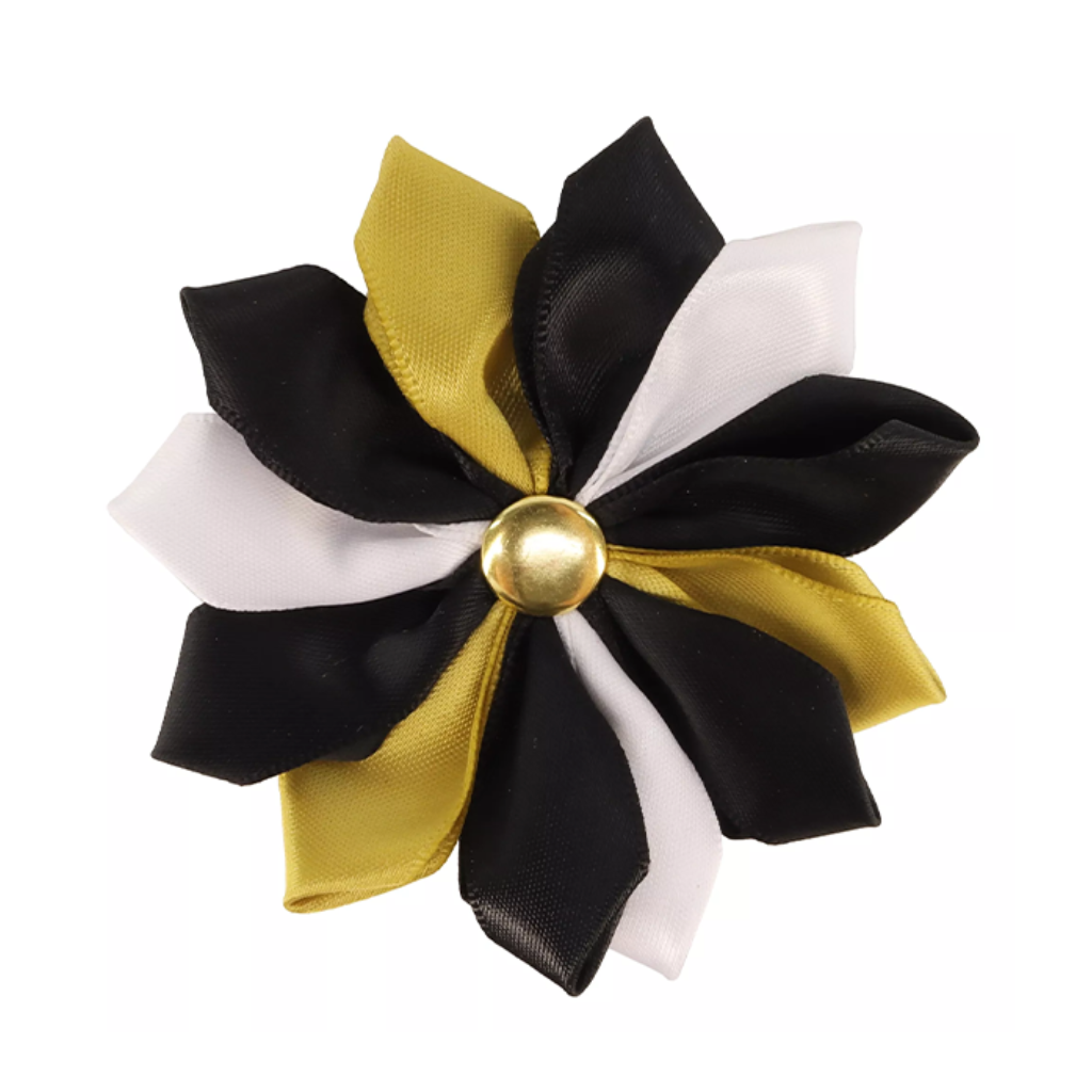 Metallic Collar Embellishment Gold Flower