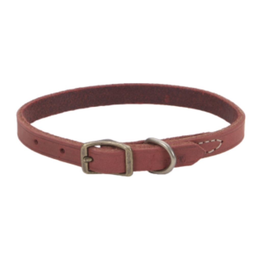Circle T Rustic Leather Town Collar Brick Red
