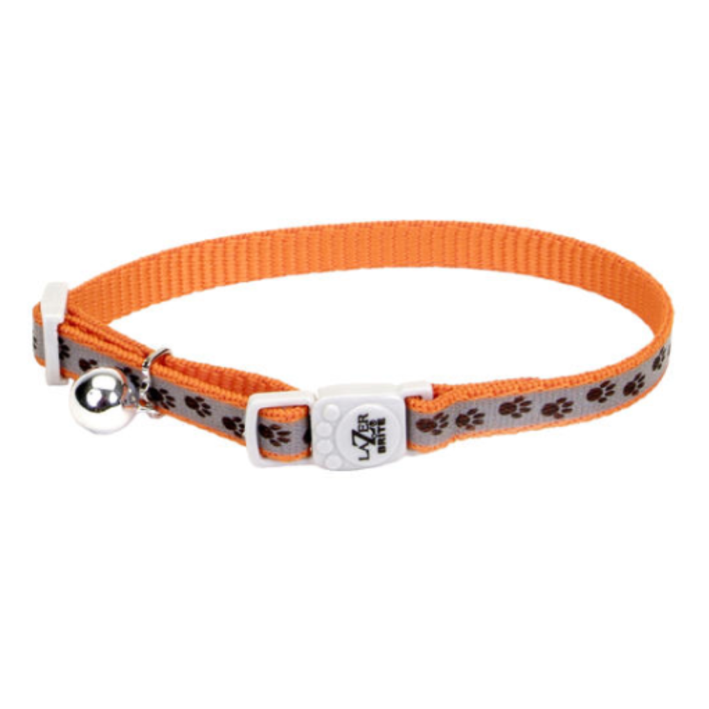 LazerBrite Reflective Brakeaway Orange Paws
