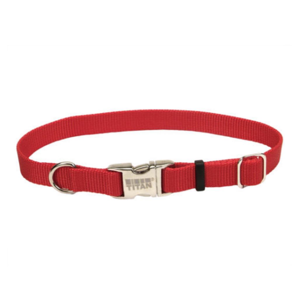 Titan Buckle Adjustable Collar Red