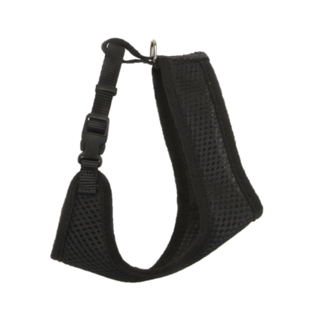 ComfortSoft Wrap Adj Cat Mesh Harness Black