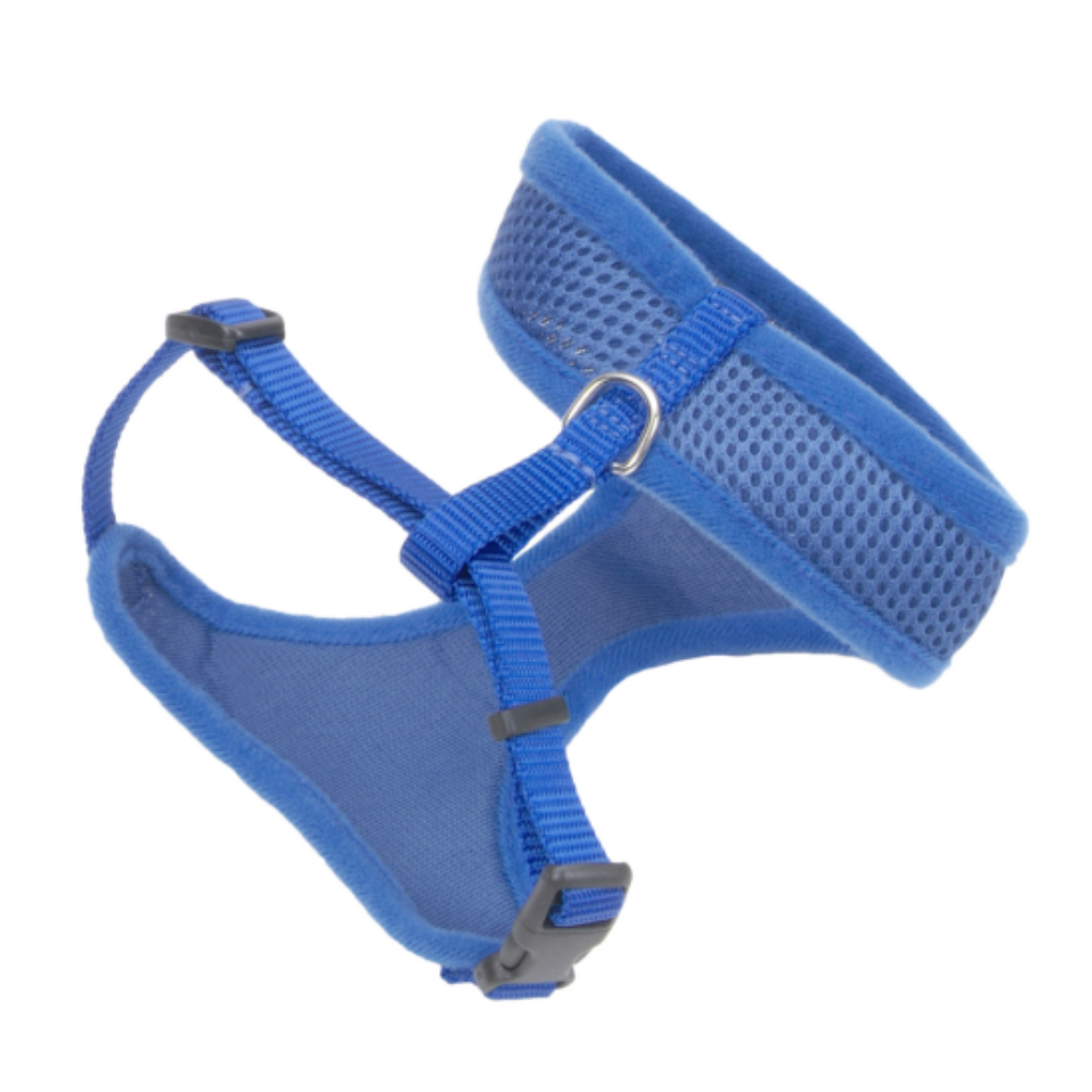 ComfortSoft Wrap Adj Cat Mesh Harness Blue