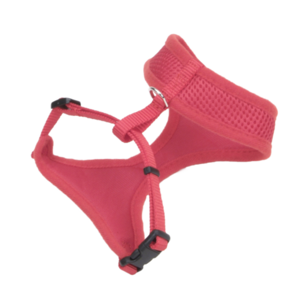 ComfortSoft Wrap Adj Cat Mesh Harness Red