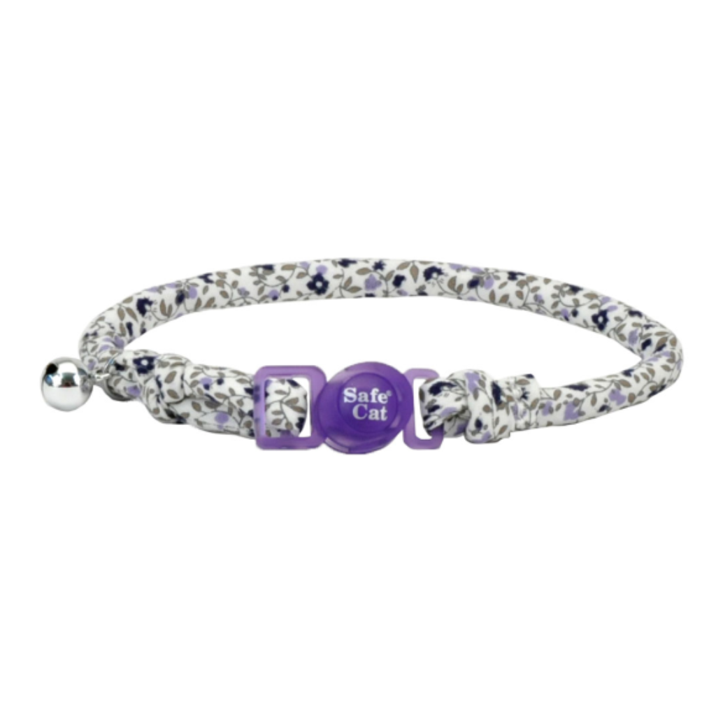 Round Fashion Collar Purple Floral