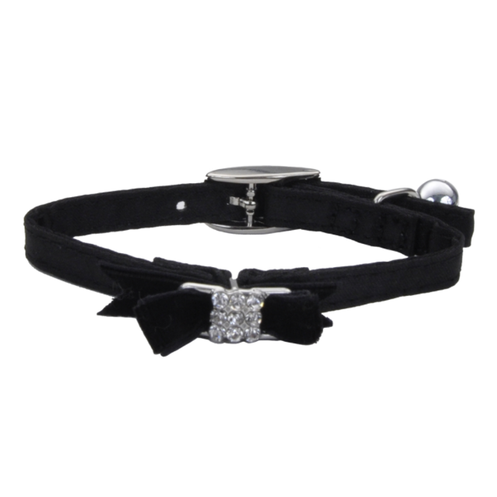 Li'l Pals Kitten Collar with Bow Black