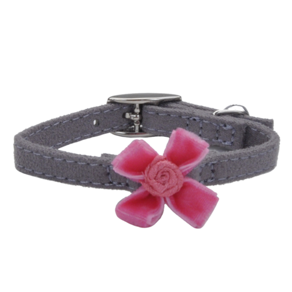 Li'l Pals Kitten Collar with Bow Pink & Grey