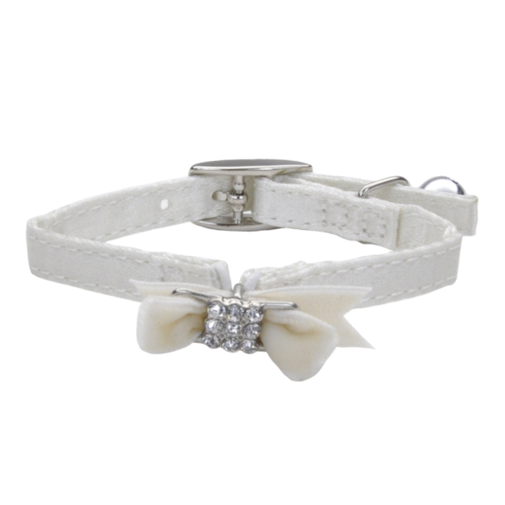 Li'l Pals Kitten Collar with Bow White