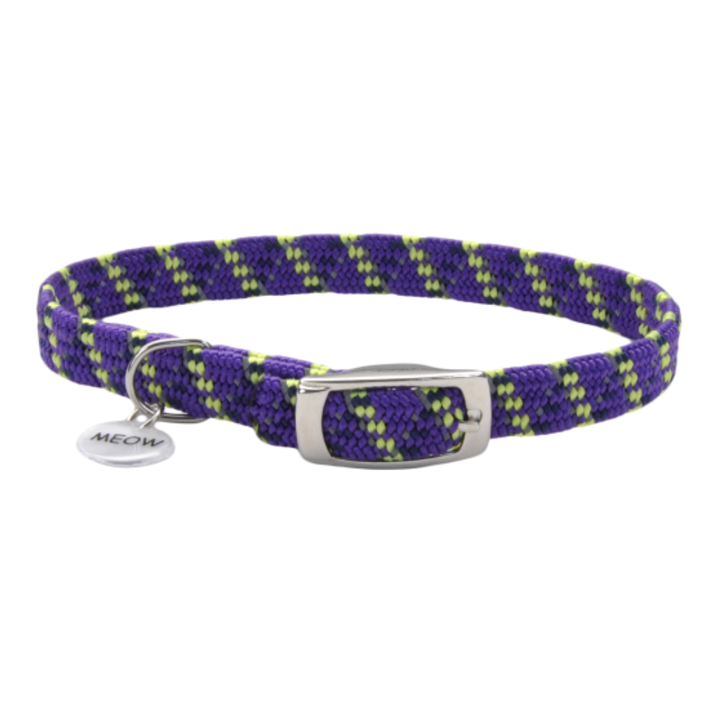 Reflective Safety Collar w/Charm Purple