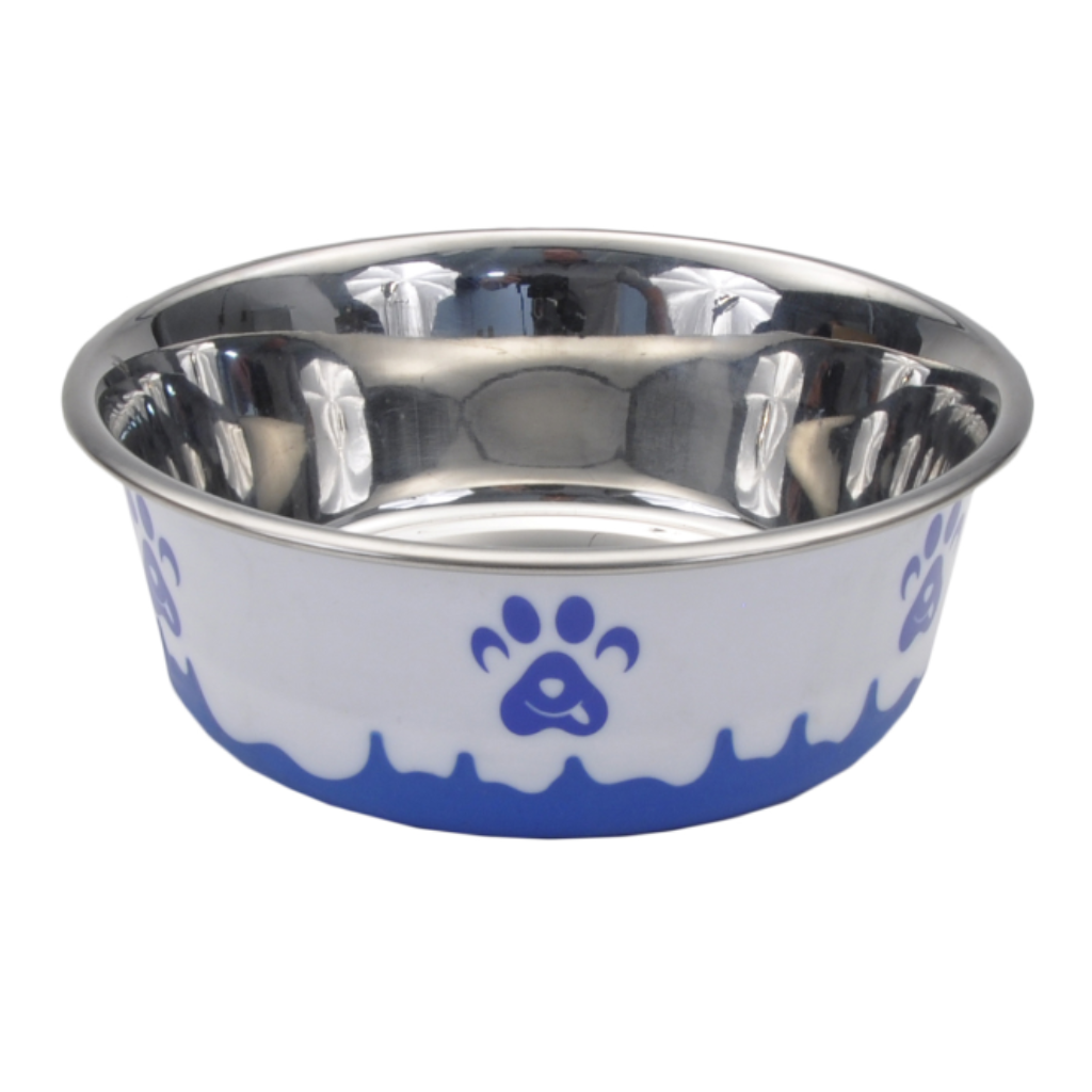 Maslow Design Bowl Paw Blue/White