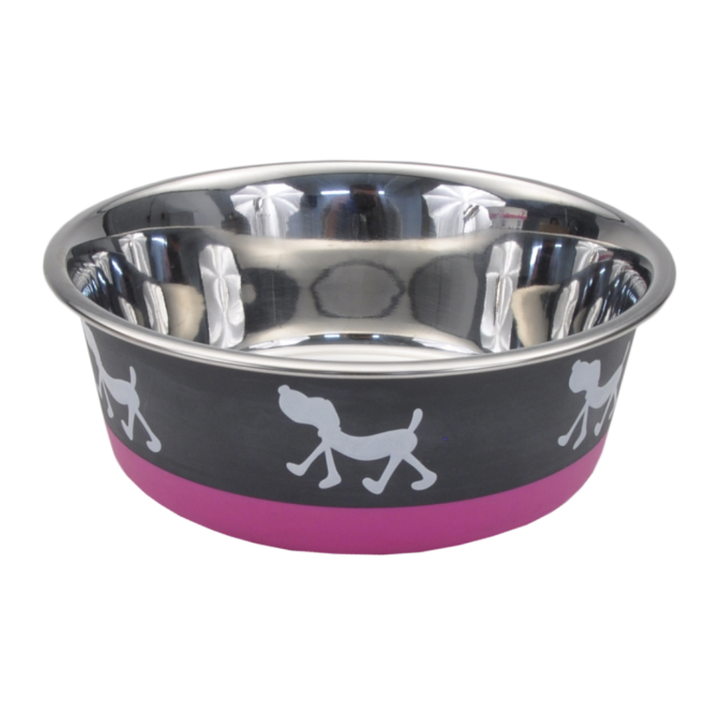 Maslow Design Bowl Pup Pink/Gray