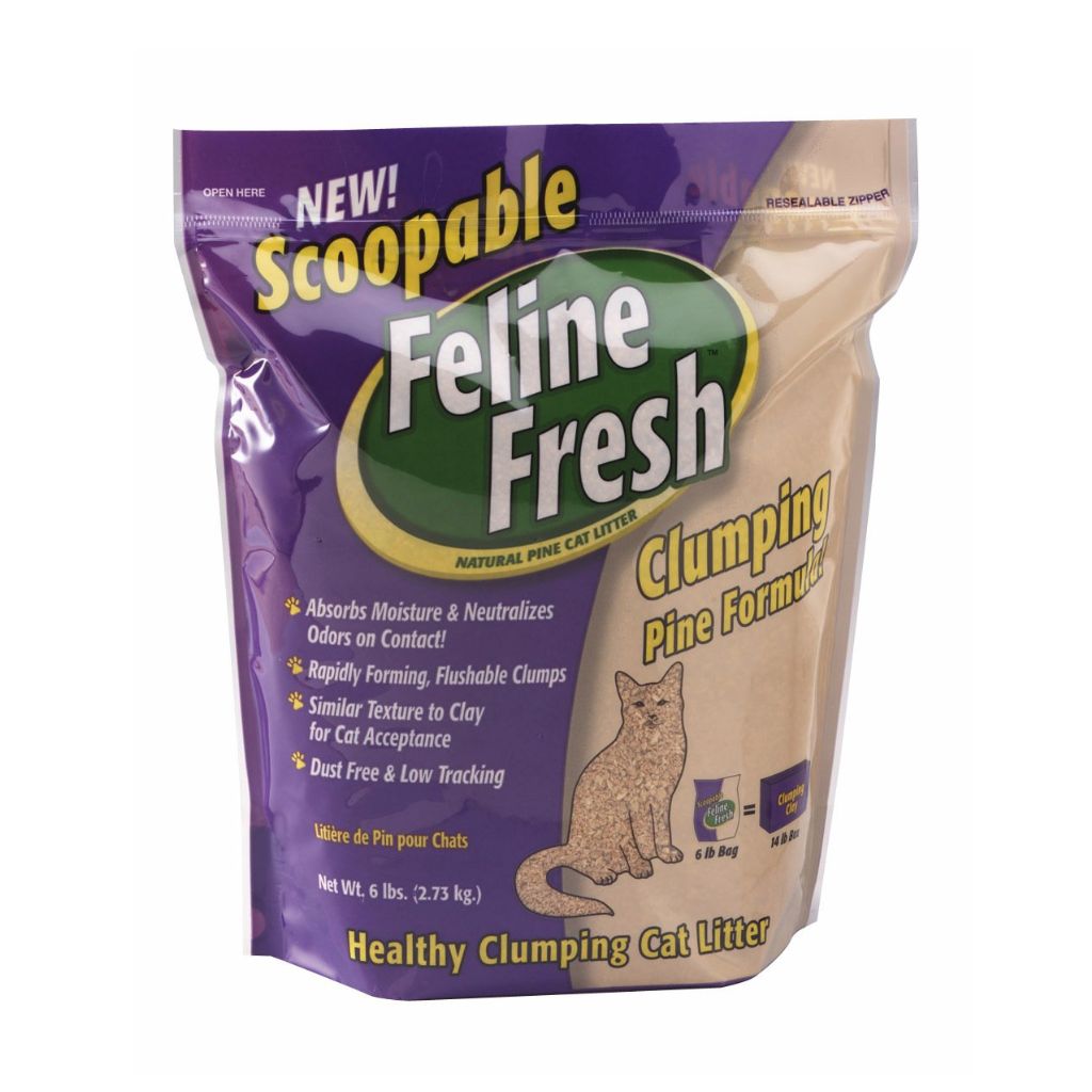Feline Fresh Natural Pine Pellet Cat Litter Clumpling – Naturally