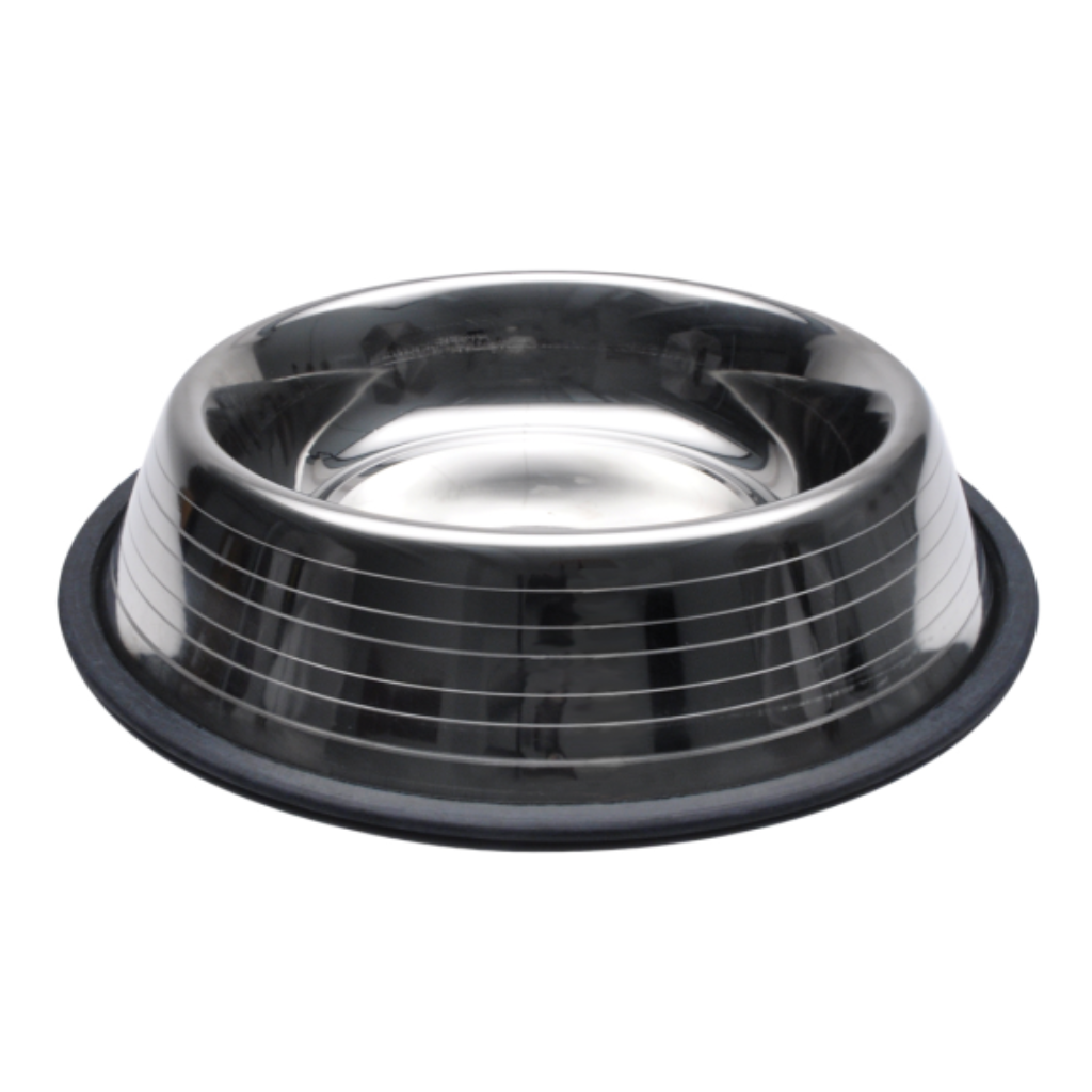 Non Skid Stainless Bowl w/Ridges