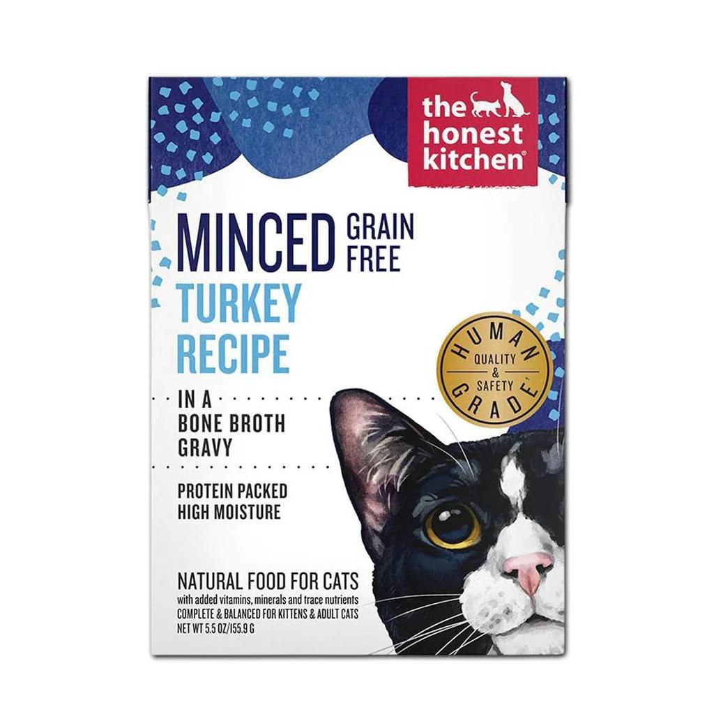 Grain Free Minced Turkey in Bone Broth for Cats 12 x 5.5oz