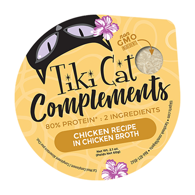 Tiki Cat Complements Wet Topper Chicken 8 x 2.1 oz cups