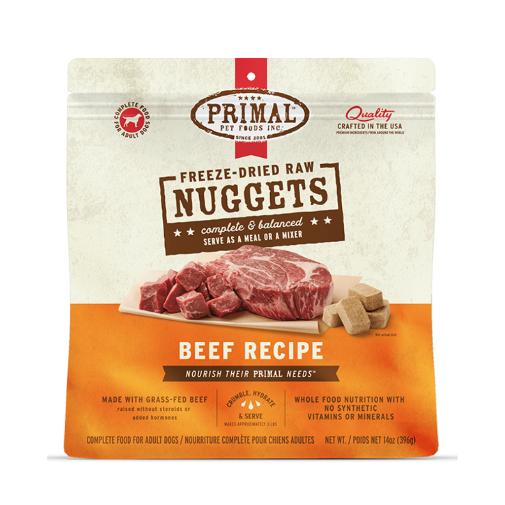 Primal Dog Freeze-Dried Beef Nuggets