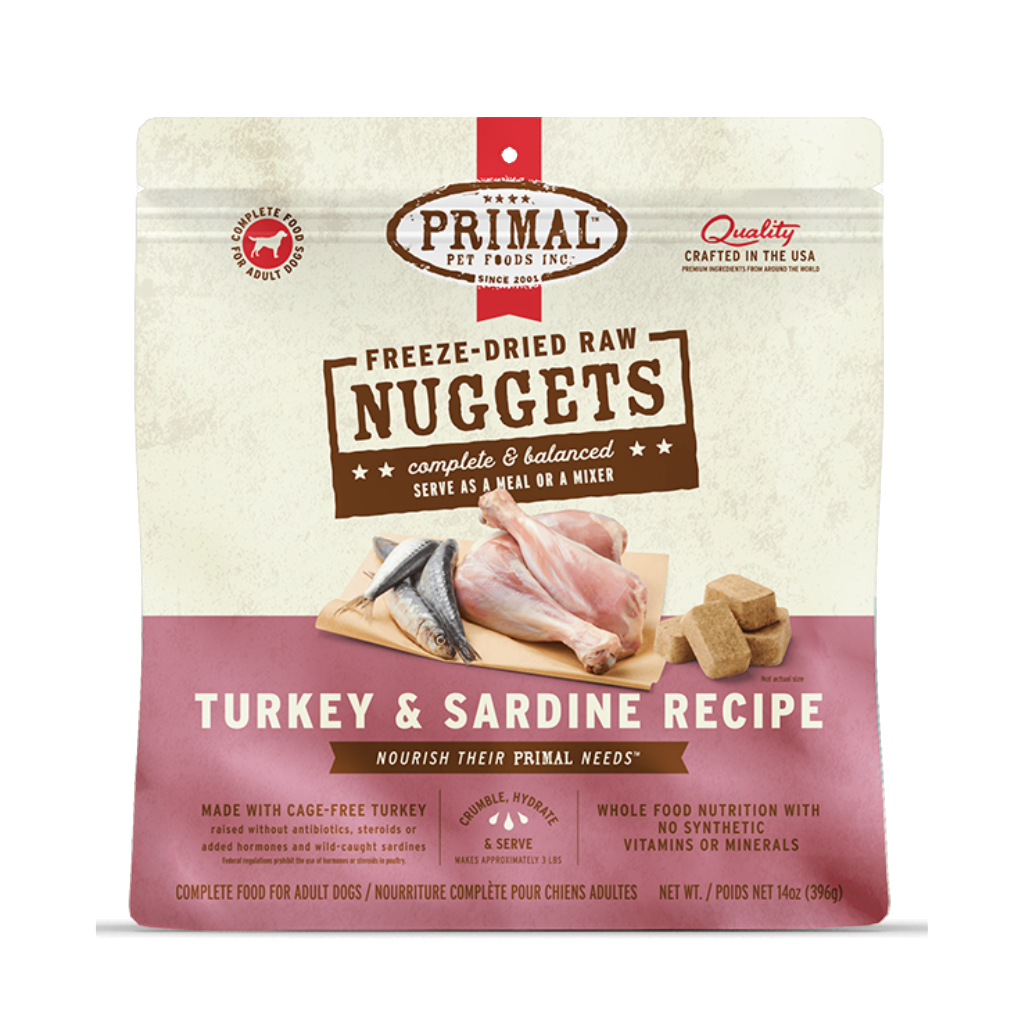 Primal Dog Freeze-Dried Turkey & Sardine Nuggets
