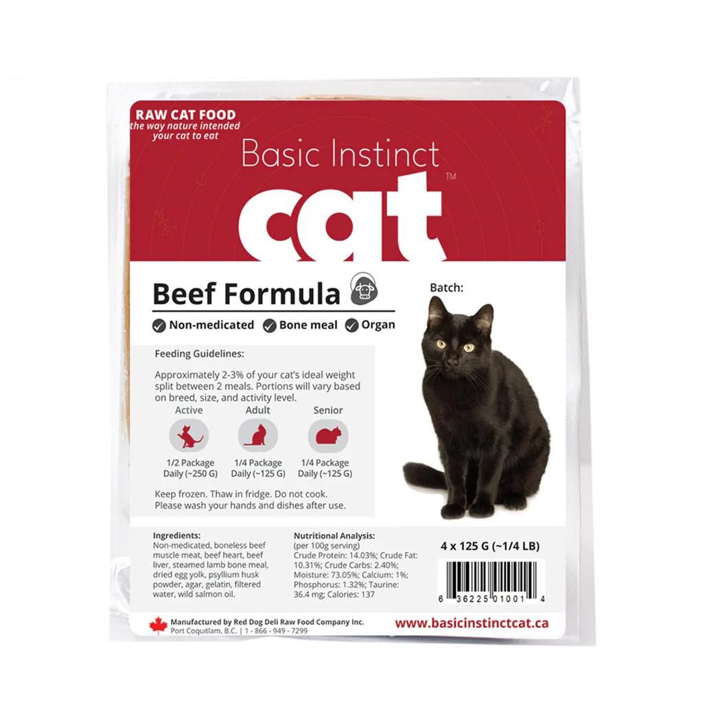 3P naturals -Basic Instinct - Non-Medicated Beef  for Cats