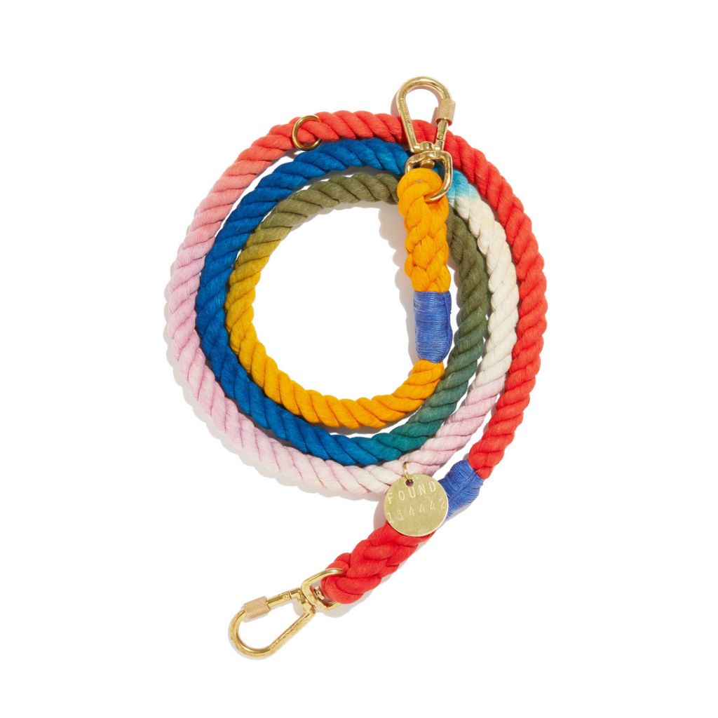 Up-Cycled Rope Adjustable Leash - The Henry Ombre