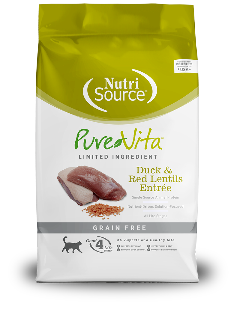 NutriSource Cat PureVita GF Duck & Red Lentils