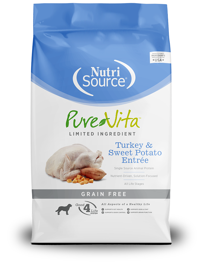 NutriSource Dog PureVita GF Turkey & Sweet Potato