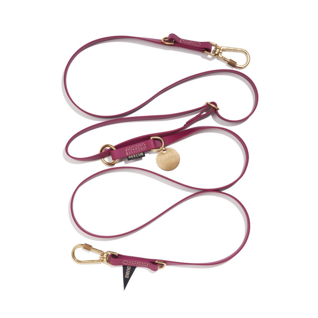 Water Resistant Adjustable Leash - Berry