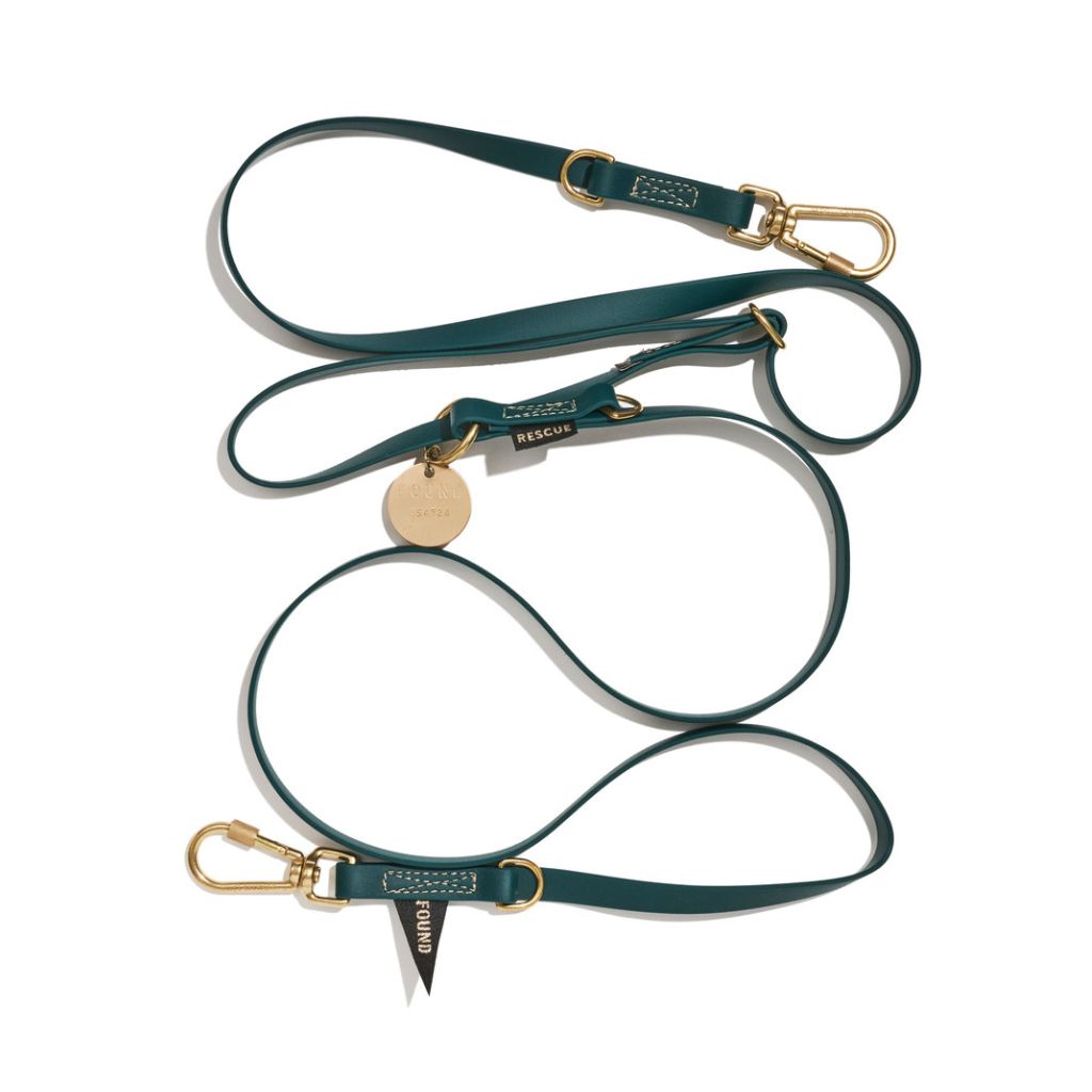 Water Resistant Adjustable Leash - Hunter Green