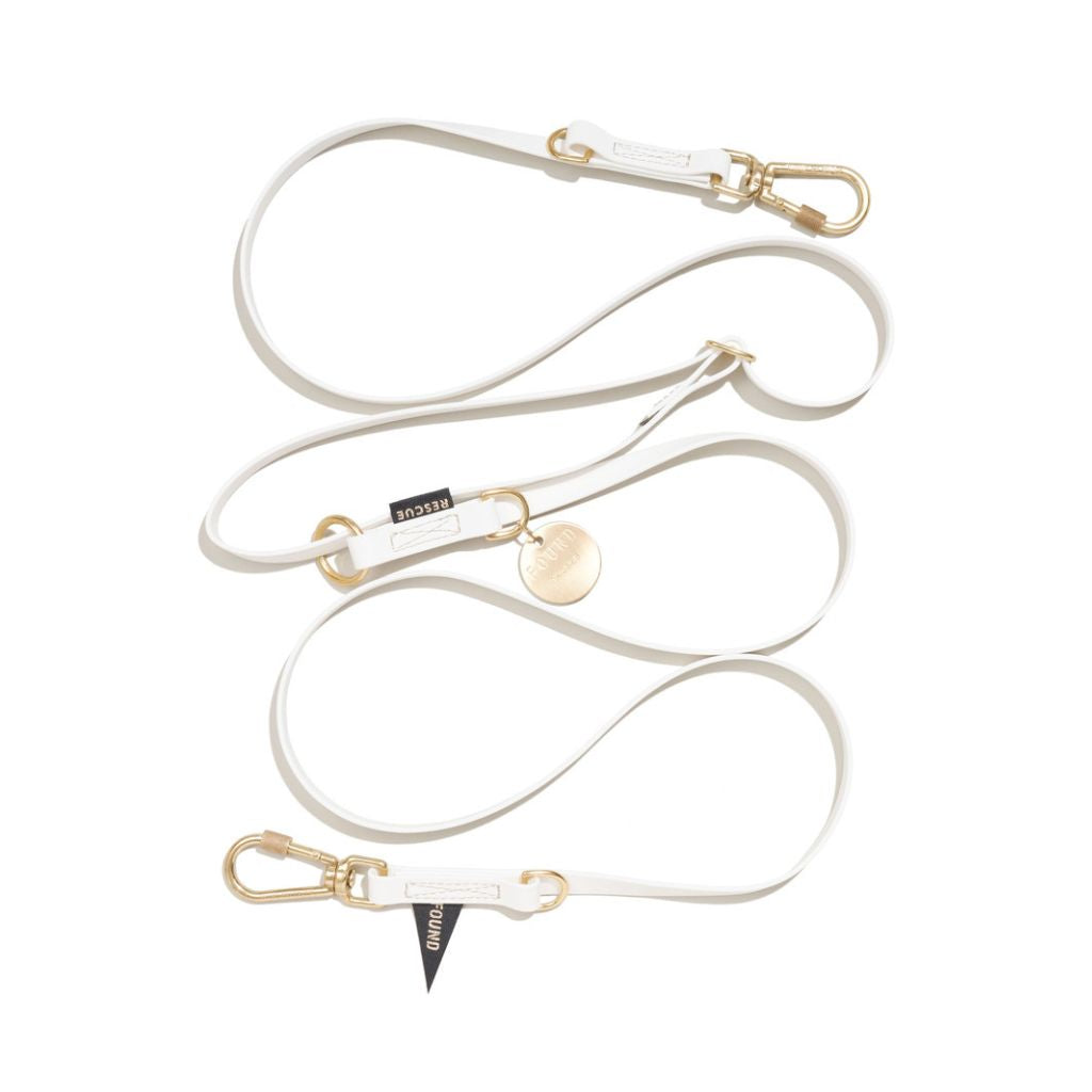 Water Resistant Adjustable Leash - White