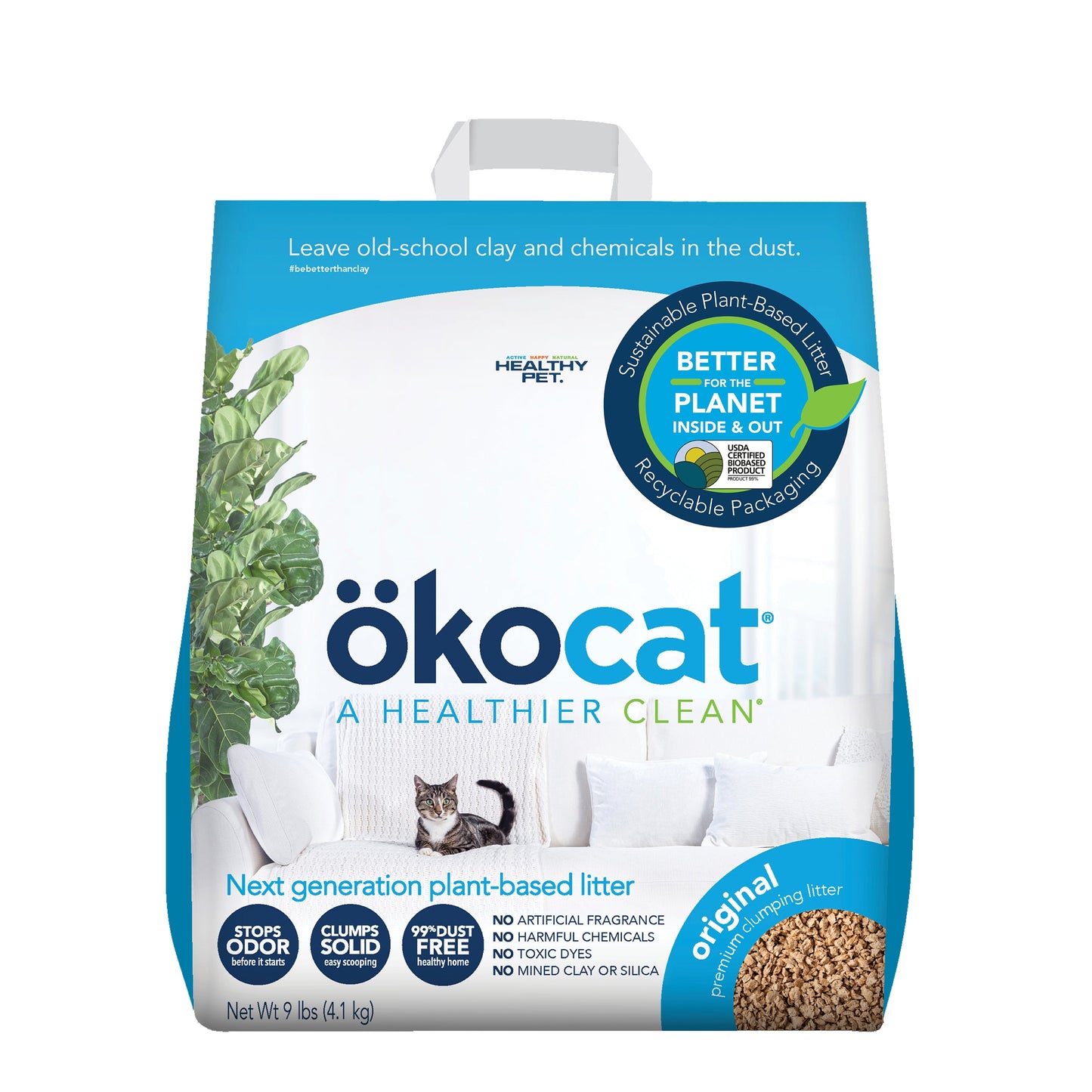 Oko Litter Wood Clumping 9 kg.