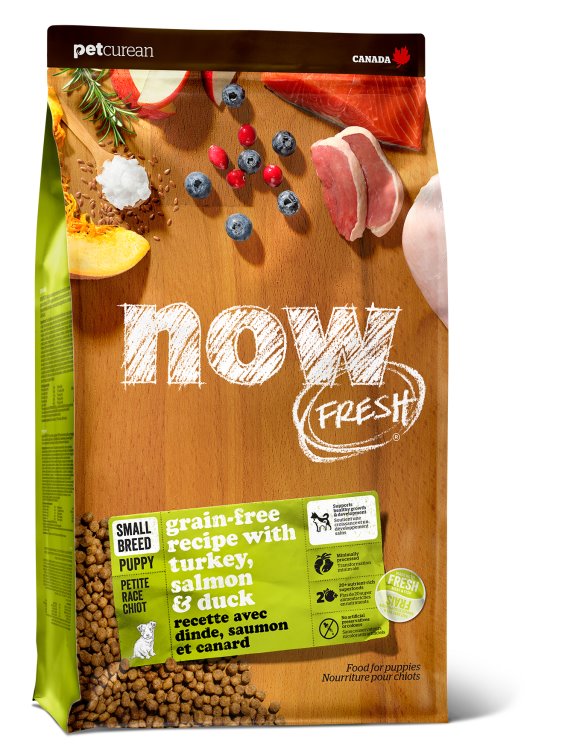 Now Fresh Grain-Free Turkey, Salmon & Duck Small Breed PUPPY Recipe 12 lbs