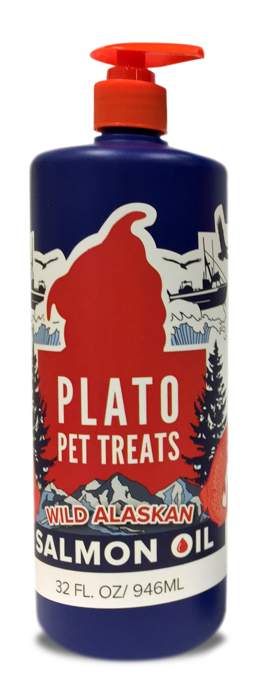 Plato Wild Alaskan Salmon Oil 32 oz.