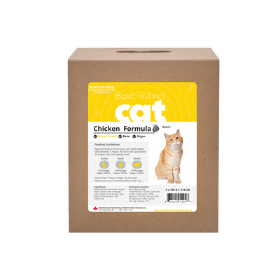 Basic Instinct - Human Grade Chicken bone in  for Cats 16x125g packs