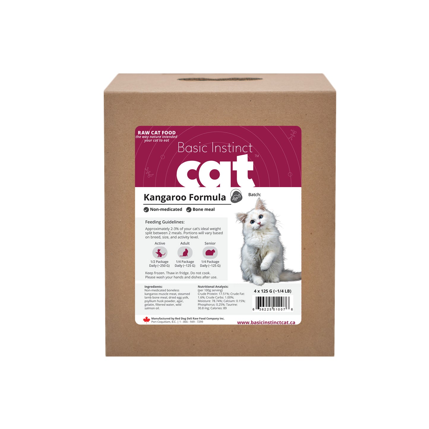 Basic Instinct - Non-Medicated Kangaroo for cats 16x125g packs