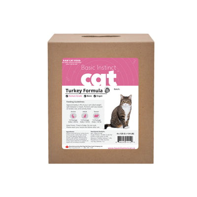 Basic Instinct - Human Grade Turkey Bone-In for cats 16x125g packs