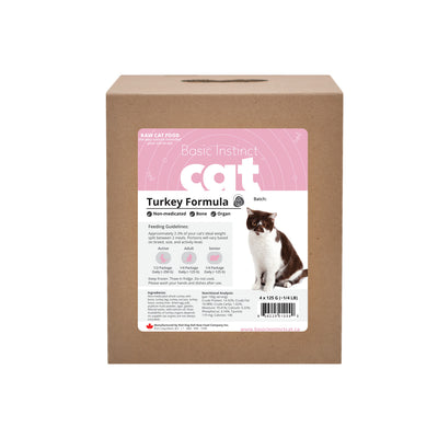 Basic Instinct - Non-Medicated Turkey for Cats Bone-In 16x125g packs