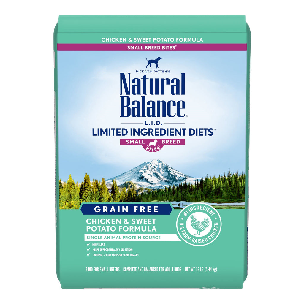 Natural Balance Sweet Potato & Chicken Small Breed Bites' Dry Formula 12 lbs. bag