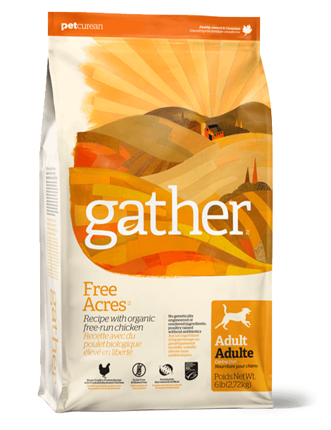 Gather Free Acres - Organic Free-run Chicken recipe for Adult Dogs  16 lbs.