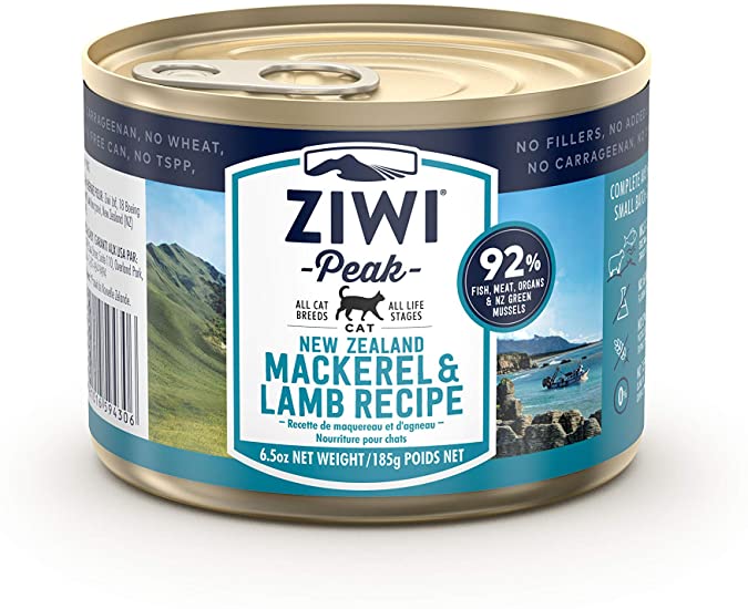Ziwi Peak Moist Mackerel & Lamb For Cats 12 6.6 oz. cans
