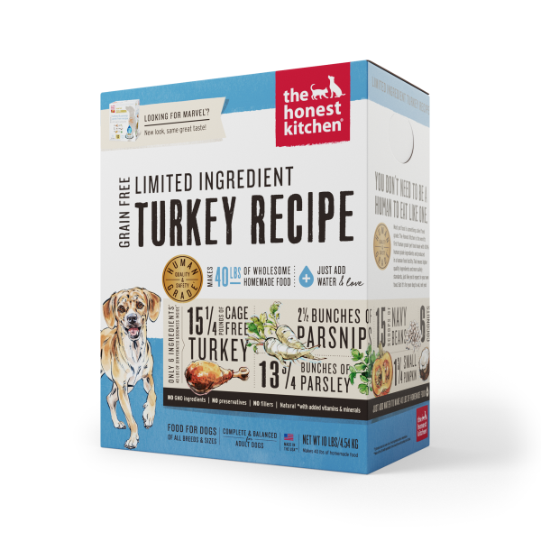Honest Kitchen Dehydrated - Grain-Free LID Turkey & Parsnip Recipe 10 lbs.