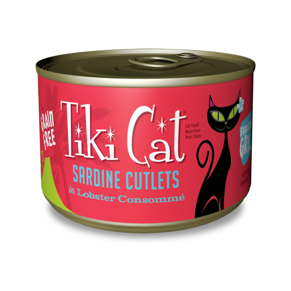 Tiki Cat Hawaiian Bora Bora Sardine Cutlets in Lobster Consomme 8 x 6. oz cans