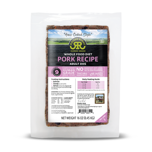 Pork Adult Dog Recipe - 8x1Lb